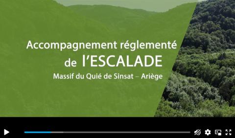 Vidéo de sensibilisation " biodiversité & pratiques sportives en milieux rocheux " : Protection du biotope sur site d'ESCALADE au Quié de Sinsat